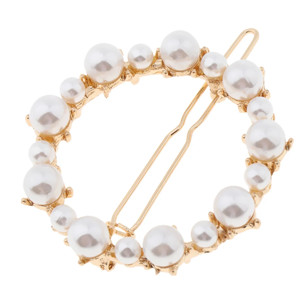 Artificial Pearls Metal Hair Clip Clamp Hairpins Headpiece Hair Accessories - 5 Exquisite Styles to Choose