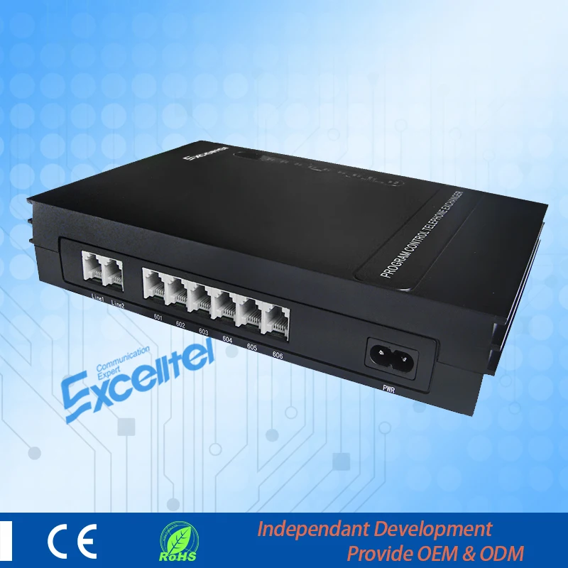 Простая система PABX/Mini PABX/Офисная АТС/MD206/2 PSTN line 6 extension|line 6|pabx systempabx pbx |