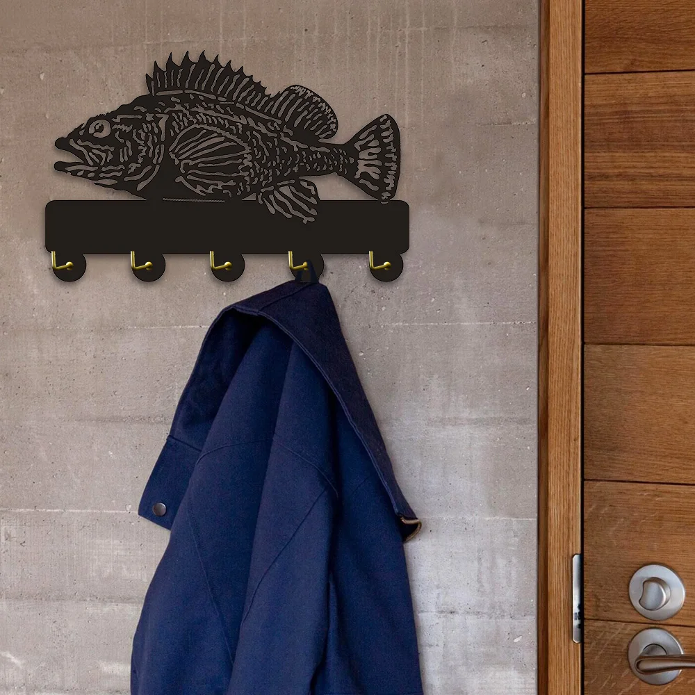 1 шт. дизайн рок рыбы настенные крючки для одежды пальто вешалка для одежды шляпы крючок для халата крючки для полотенец Держатель ключей кухонный Декор крюк