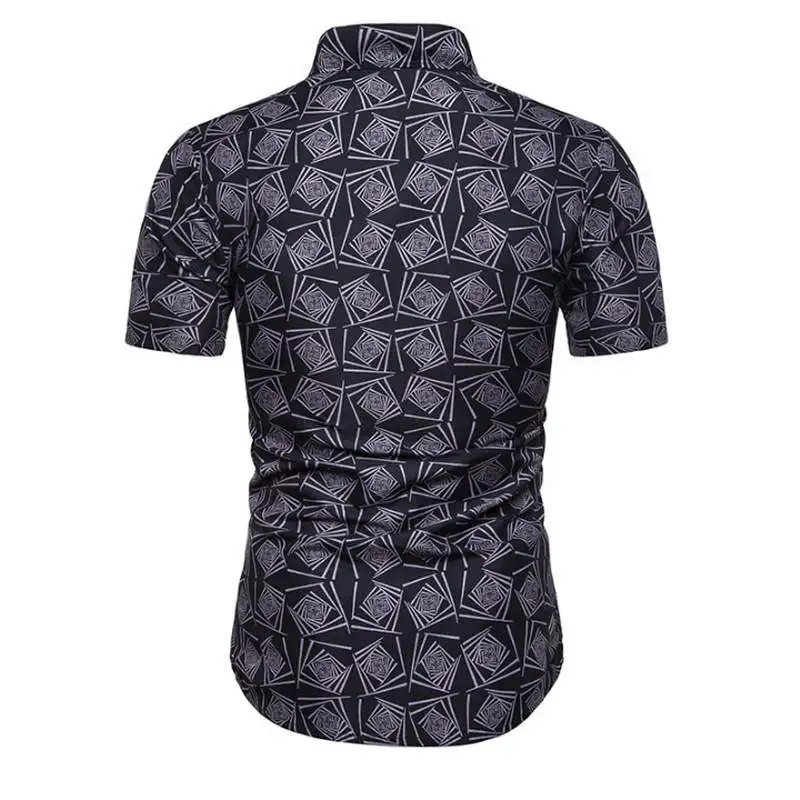 Мужские гавайская рубашка мужской Повседневное camisa masculina печатных Пляжные рубашки короткий рукав брендовая одежда