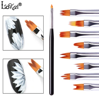 

2018 Lokai 8 pcs/set Acrylic Painting Brush UV Gel Flower Drawing Pen Easy Handle Manicure DIY Nail Art Tool 8 styles available