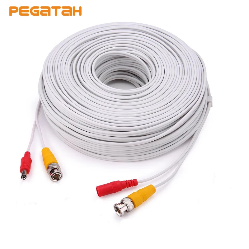 20M CCTV Accessory BNC Video Power White Cable Analog AHD CCTV