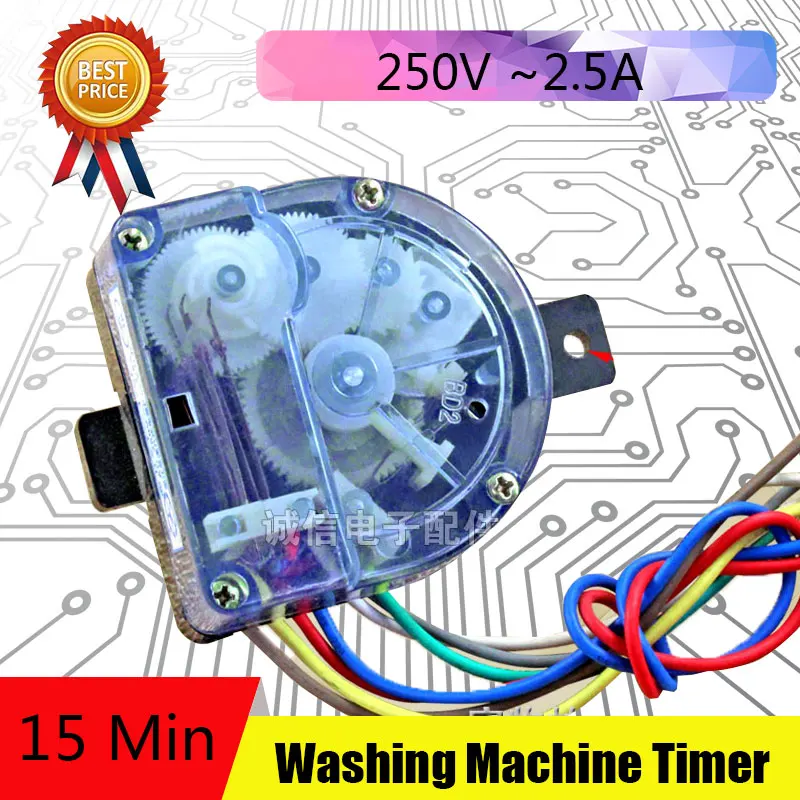 

2Pcs 7 Line Semi-automatic washing machine New Timer Washing Machine Unused Spare Parts DSQXD-3603