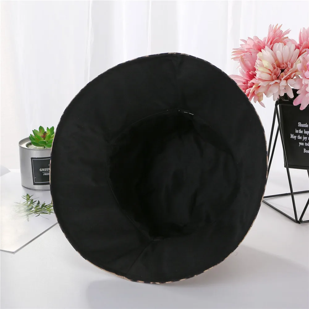 2019 Summer sexy leopard double-sided cap cotton summer casual comfort cap beautiful sunshade windproof cap hat girl 40J26 (15)