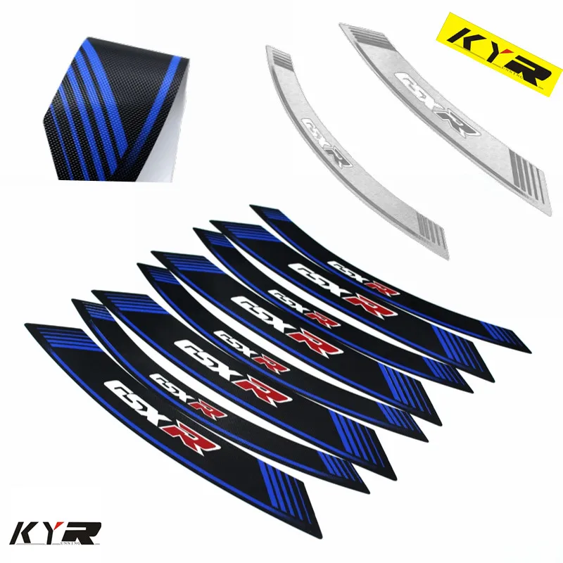 High Quality Motorcycle rim strips "GSXR" logo Stickers wheel decals
