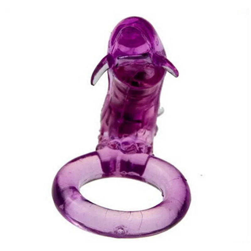AE000200--Hot Cute Dolphin Vibrating Silicone Cock Ring Long Lasting Penis Rings Delay Ring Penis Sleeve Sex Toys Sex Products Adult Toy (4)
