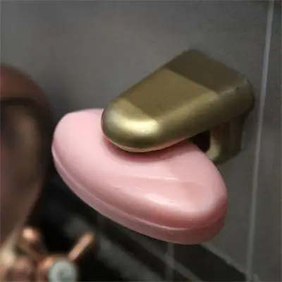 New Convenient Golden-style Soap Dish Wall Mounted Bathroom Magnetic Soap Holder Stand 1PCS