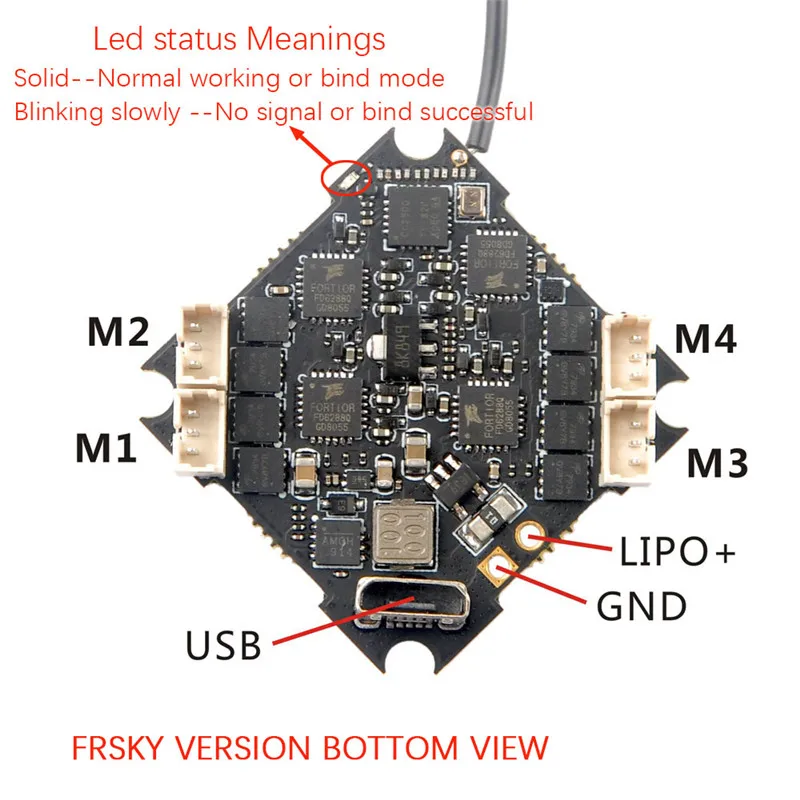 Controlador de Vôo Compatível para Cinecan Eachine Crazybee 10a 2-brushless Esc Receptor 4 4s k Corrida Drone Parte Spart f4 Pro V3.0 6 V3.0 10A 2-Brushless ESC Receptor compatível para