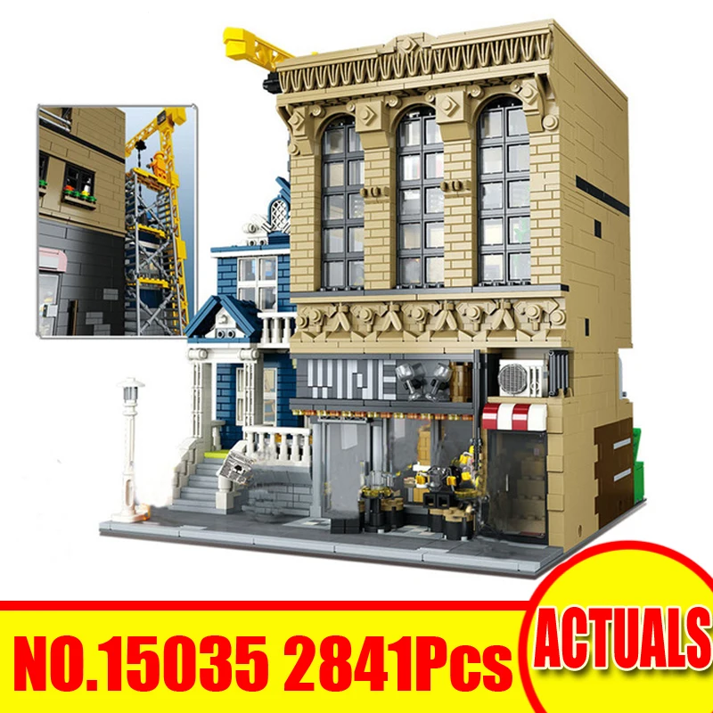 

15035 2841Pcs Lepin City Creator Bars and Financial Companies Model Building Kit Blocks Bricks Figures Set Educational Kids Toys