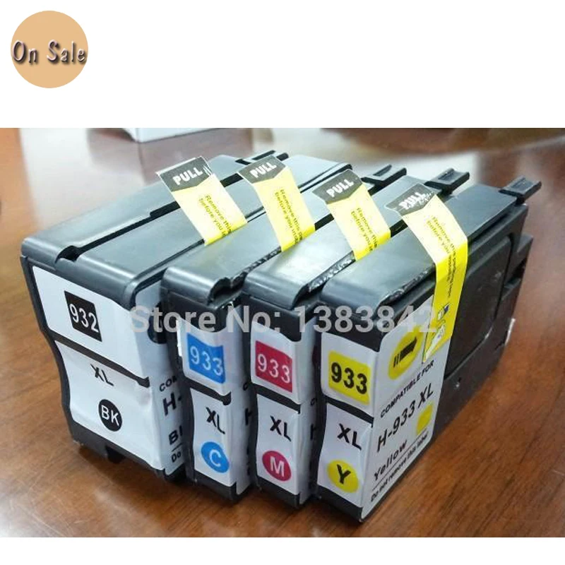 

hisaint 4X Ink Cartridge for HP932XL 933XL Officejet 6100 6600 6700 7110 with chips Free Shipping Hot Sale