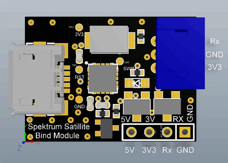 BM01 простой крошечный модуль привязки для DSM-2 для DSM-X спутниковый приемник RC Мультикоптер модель запасные части DIY