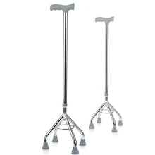 Безопасный нескользящий костыль четыре фута трость для ходьбы старый человек помощь для ходьбы масштабируемое регулирование алюминиевый сплав легкая трость для пожилых людей
