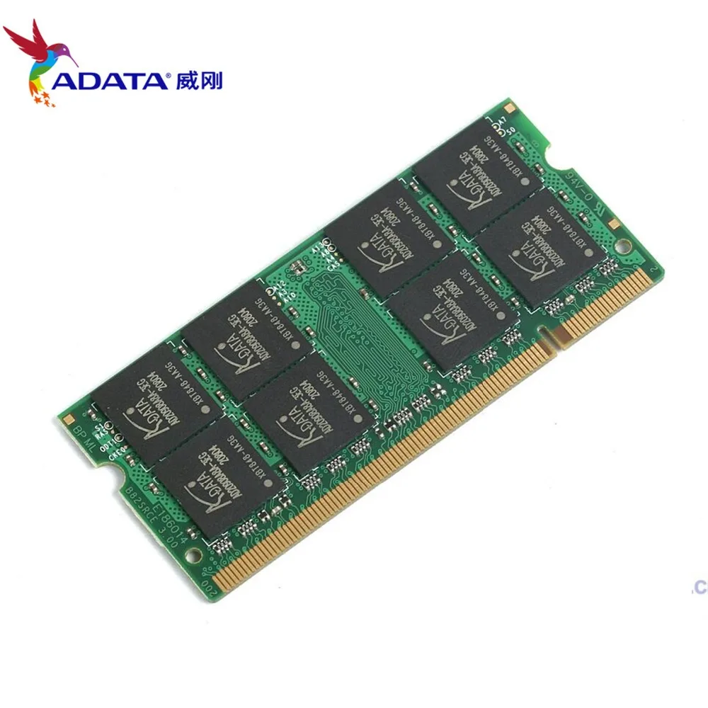 AData памяти ноутбука 2 ГБ 2 г 800 МГц 2RX8 PC2-6400U DDR2 Тетрадь Оперативная память SO-DIMM 800 6400 2G 200-PIN