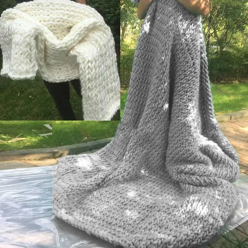 Aliexpress Com Vintage Woven Soft Sofa Blankets Throws Rugs Chunky Hand Knitted Blanket Home Decor Throw Blankets Wedding Anniversary Gift Photography Props Hg99 China