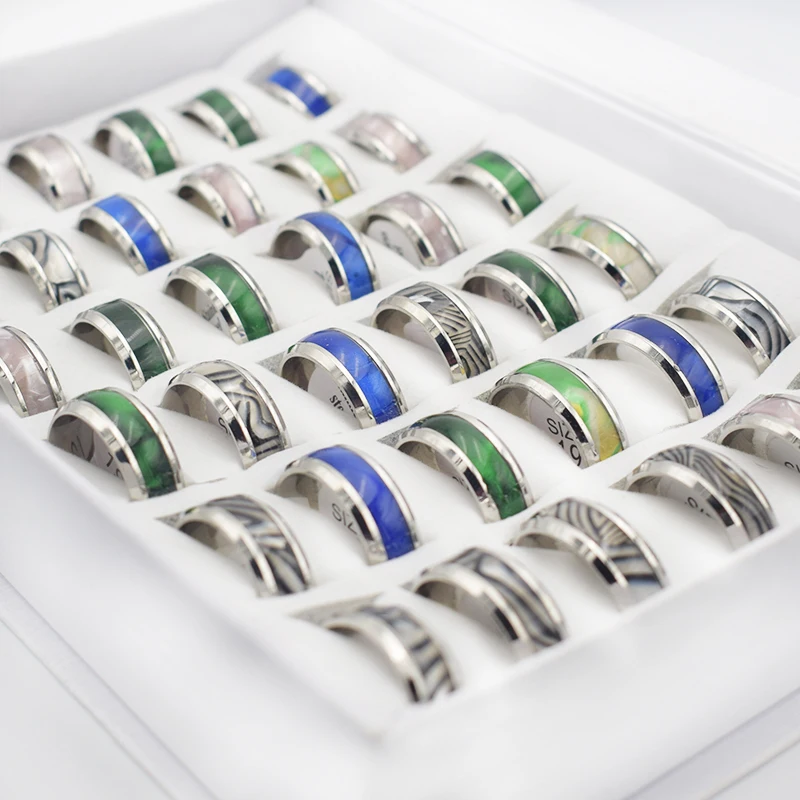 EKUSTYEE 20 Pieces/lot Stainless Steel Rings Wholesale Top Quality