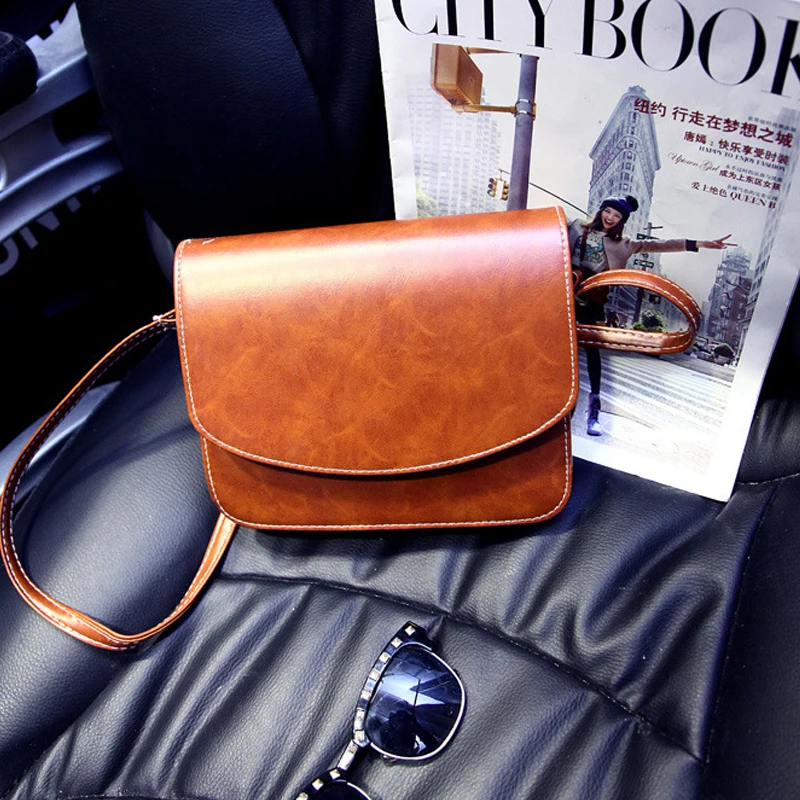 

Casual Mini Small Leather Crossbody Bags For Women Girls 2018 Vintage Small Flap Bag Solid Color Shoulder Crossbody Bags