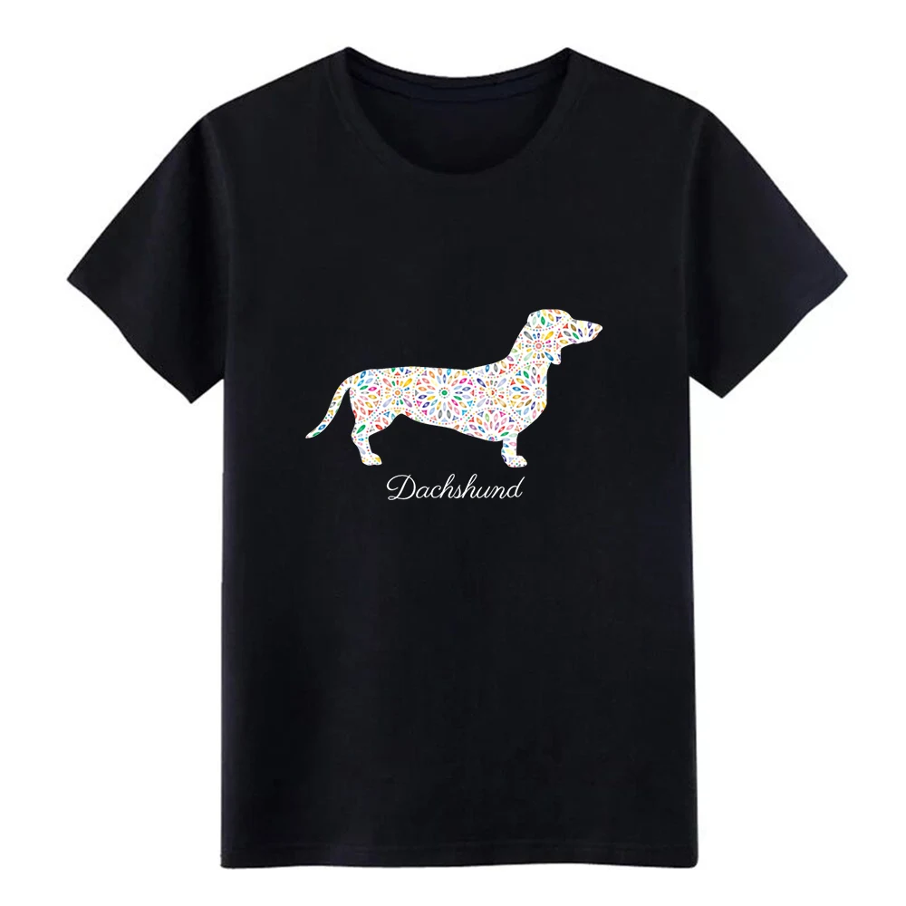 dachshund wiener dog mandala 0064 t shirt Customize 100% cotton O Neck cool Fitness Spring Autumn | Мужская одежда