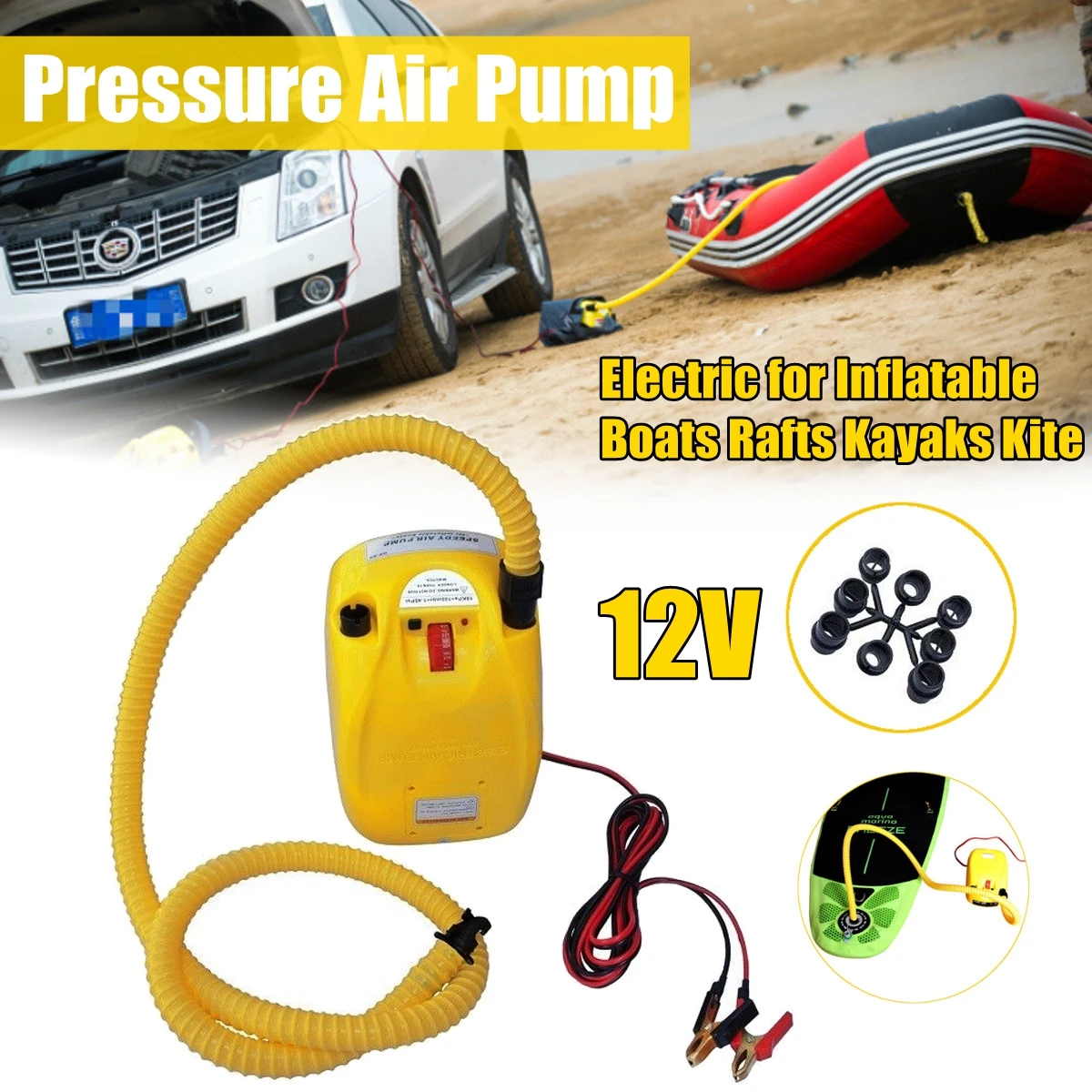 

high pressure DC 12V electric air pump for inflatable boat dinghy raft sup surf board stand up paddle