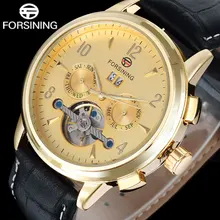 FORSINING Брендовые мужские модные спортивные механические часы tourbillion Роскошные Мужские автоматические часы со скелетом золотые часы relogio masculino