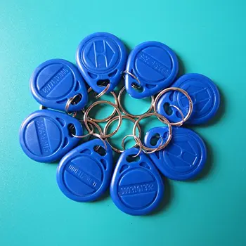 

RFID EM4100 Blue Keyfobs 125khz Key Chains EM Marine Key Tags Waterproof access control key card reader only (pack of 50)