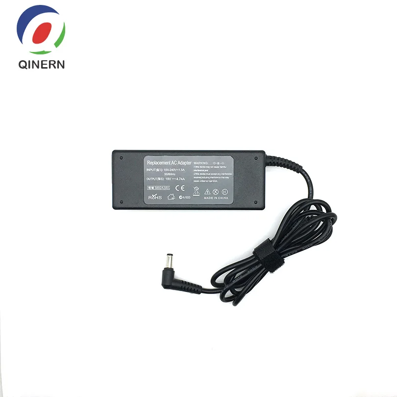 QINERN 19V 3.42A 65W 5 5*2 5mm AC Адаптер зарядного устройства для ноутбука Lenovo Toshiba ASUS A2 A2000 L8400