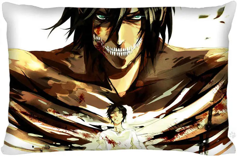Пользовательские Shingeki Прямоугольник Наволочка Размеры 45x35 см(одна сторона) принт пользовательских молнии полиэстер хлопок наволочка более Размеры