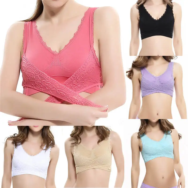 

Women Pure Color Plus Size Ultra-thin Large Sports Bras Full Bra Cup Tops Bralette Lingerie Sexy Bra Soutien Gorge Femme 661BR10