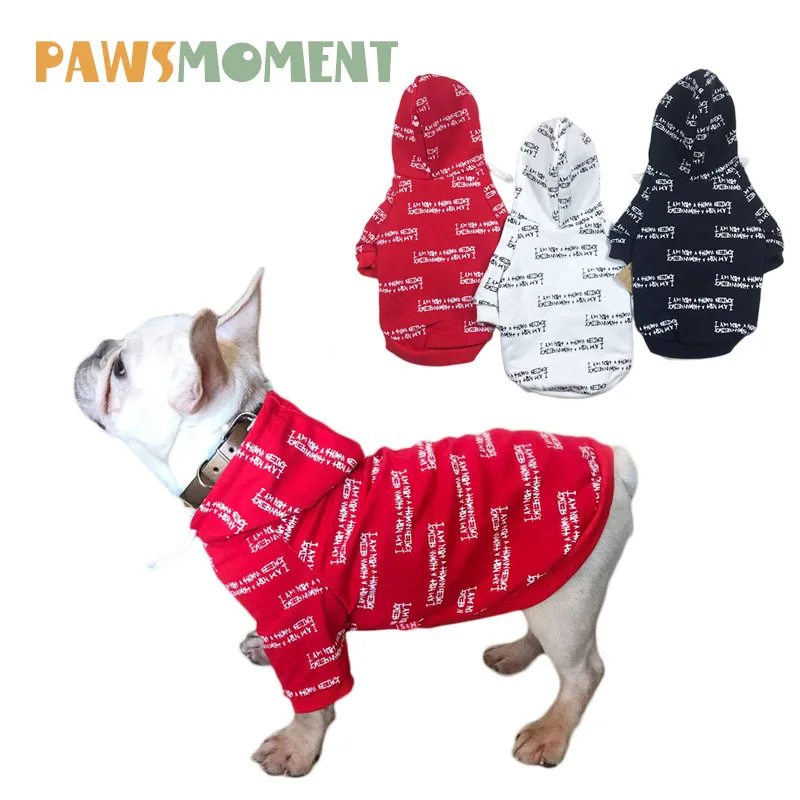 

Letter Pattern Pet Chihuahua Dog Clothes For Small Dogs French Bulldog Clothes Hoodies Pug Cotton Costume Yorkshire PC0026