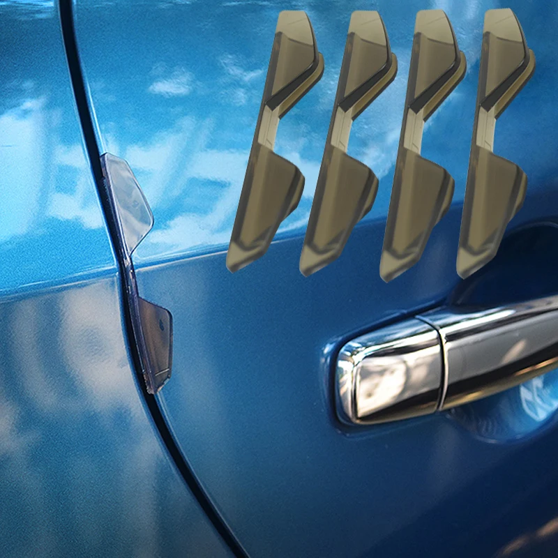 4pcs Car Soft Door Protector Edge Guard Anti-scratch Rub Strips Bumper