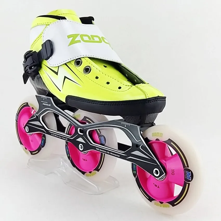 Для взрослых, для мальчиков и девочек скейт колесо с резиновым покрытием коньки zodor Профессиональные роликовые коньки 3x110 мм роликовые коньки специальная игра