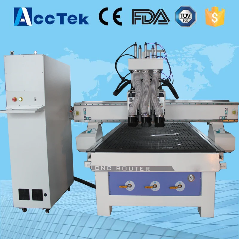 

Automatic furniture making cnc milling machine with multi heads three spindles woodworking cnc router