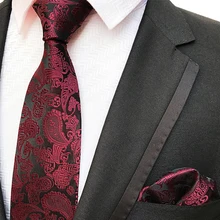 Mantieqingway Галстуки для Для мужчин синий Полиэстер Галстук Пейсли жаккардовые галстук-бабочка Платки носовые для девочек набор для Бизнес Свадебные 8 см галстук