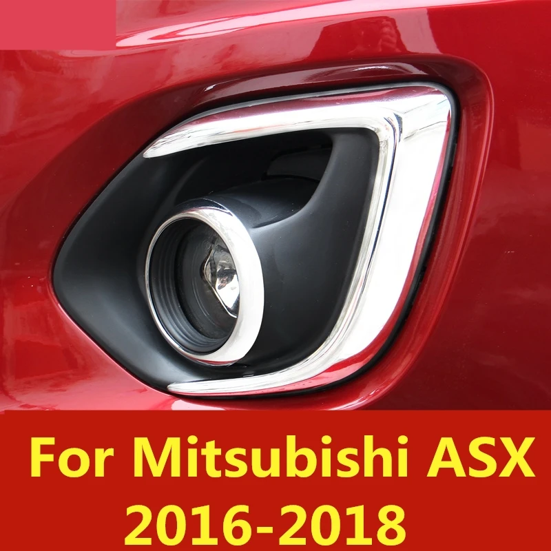 

Front Fog Lamp Frame decoration cover trim Front fog lampshade Exterior decoration Auto Accessories For Mitsubishi ASX 2016-2018