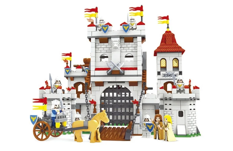 Ausini building block set compatible with lego Knights castle series 037 3D Construction Brick Educational Hobbies Toys for Kids block-set