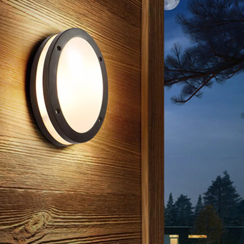 

IN JUICY Outdoor Waterproof Staircase Aisle Wall Lamp LED Exterior Courtyard Corridor Wall Light Balcony Garden Wall Sconce