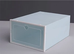 Экологически чистая коробка для хранения Прозрачная домашняя коробка для хранения откидной ящик отделка мелких предметов шкафчики для хранения A11228 - Цвет: blue