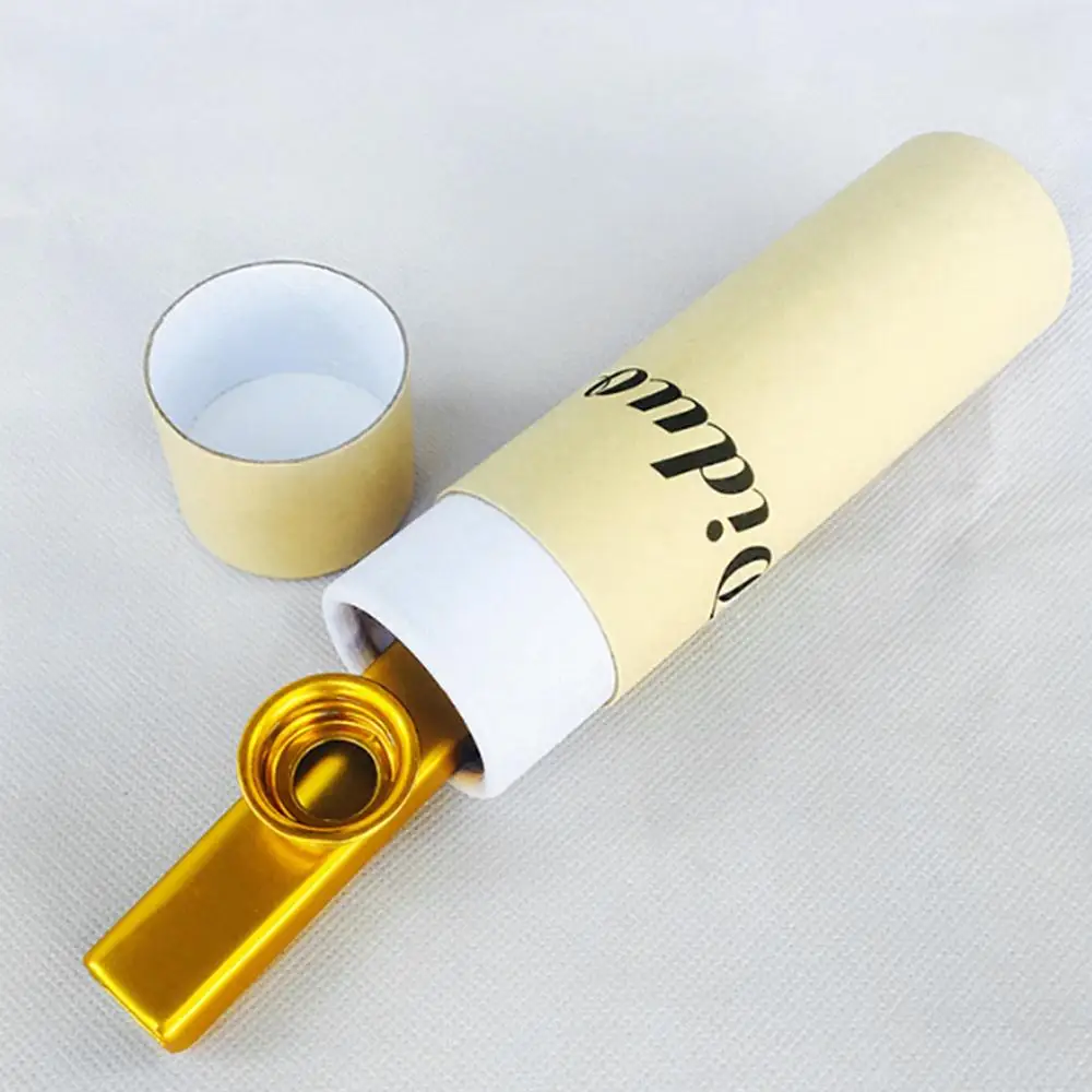 

1pc Chi Zu Flute Cylinder Paper Box Packaging Carton Carton Paper Holder Paper Cans Packing Tube Circular Practical Pot Yellow