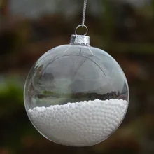 Диаметр = 15 см 12 шт./упак. стеклянный Рождественский шар прозрачный стеклянный шар Рождественское украшение разного диаметра для выбора