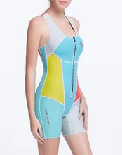 Las mujeres o los hombres 1.5mm de Neopreno John Corto Traje de Neopreno shorty para deportes acuáticos 2017 buceo snorkeling-Patchwork Trajes de Neopreno