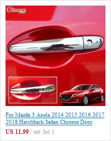 Для Mazda 3 Axela Hatchback Sedan хромированные дверные ручки ручка с покрытием литья украшения стайлинга автомобилей