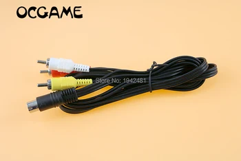 

OCGAME 1.8m Nickle Plated Stereo AV Leads Audio Video RCA Composite Cable for Sega Saturn System console 10pcs/lot