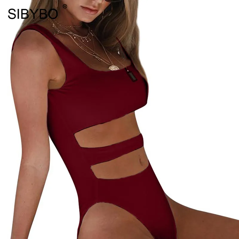 Sibybo Hollow Out Sleeveless Summer Bodysuit Women Backless Skinny Sexy Women Rompers Jumpsuit Beach Casual Women Bodysuits Sibybo Hollow Out Sleeveless Summer Bodysuit Women Backless Skinny Sexy Women Rompers Jumpsuit Beach Casual Women Bodysuits
