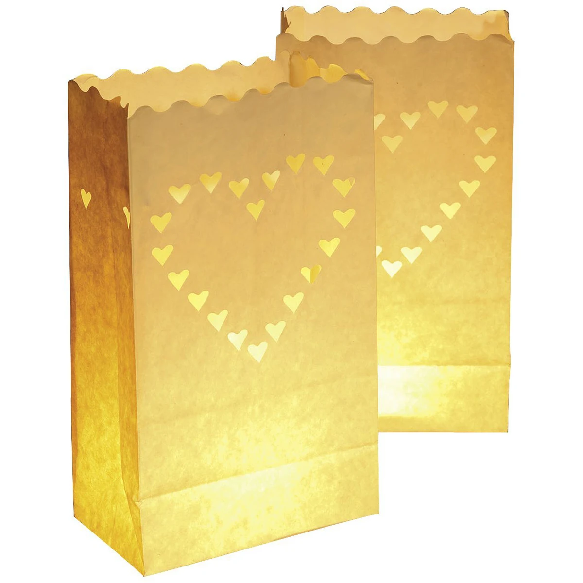 

10pcs Novelty Heart Shaped Luminary Tealight Candle Bags Luminaria lantern bag party wedding decorations
