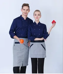 Chef Del Hotel Uniforme de Trabajo Ropa de Trabajo Pastel de Manga Larga Panadero Blanco Hotel Cantina Cocina Hombres Y Mujeres Chef Ropa Chef Del Hotel Uniforme de Trabajo Ropa de Trabajo Pastel de Manga Larga Panadero Blanco Hotel Cantina Cocina Hombres Y Mujeres Chef Ropa