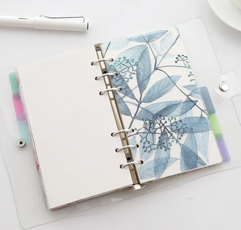 

A5 A6 A7 PVC PP 5 Sheet Planner Dividers for Loose Leaf Binder Spiral Notebook Diary Weekly Organizer Accessories inner page