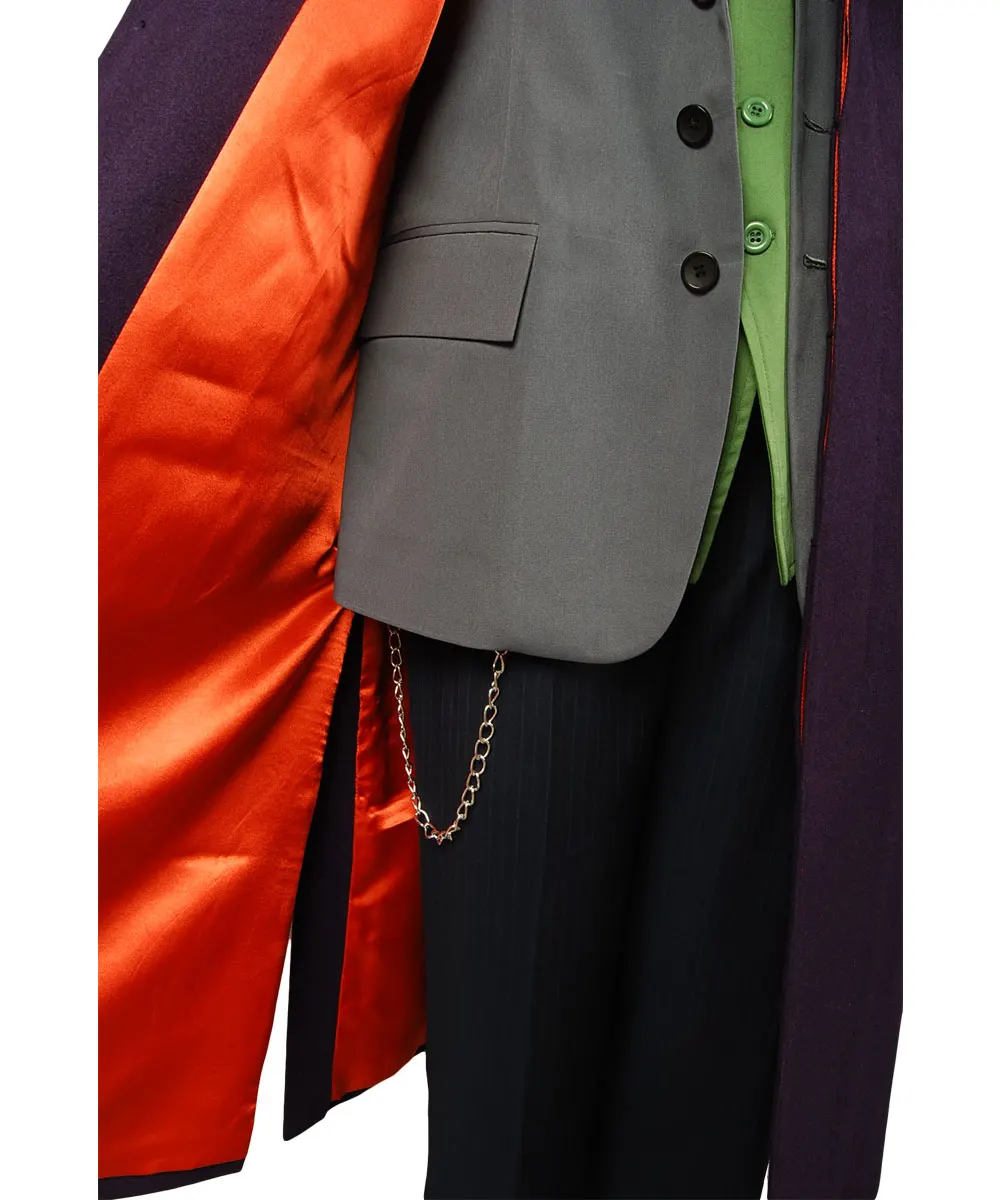 Batman Dark Knight Joker Purple Long Trench Coat - Halloween Cosplay Costume for Men and Women image 5