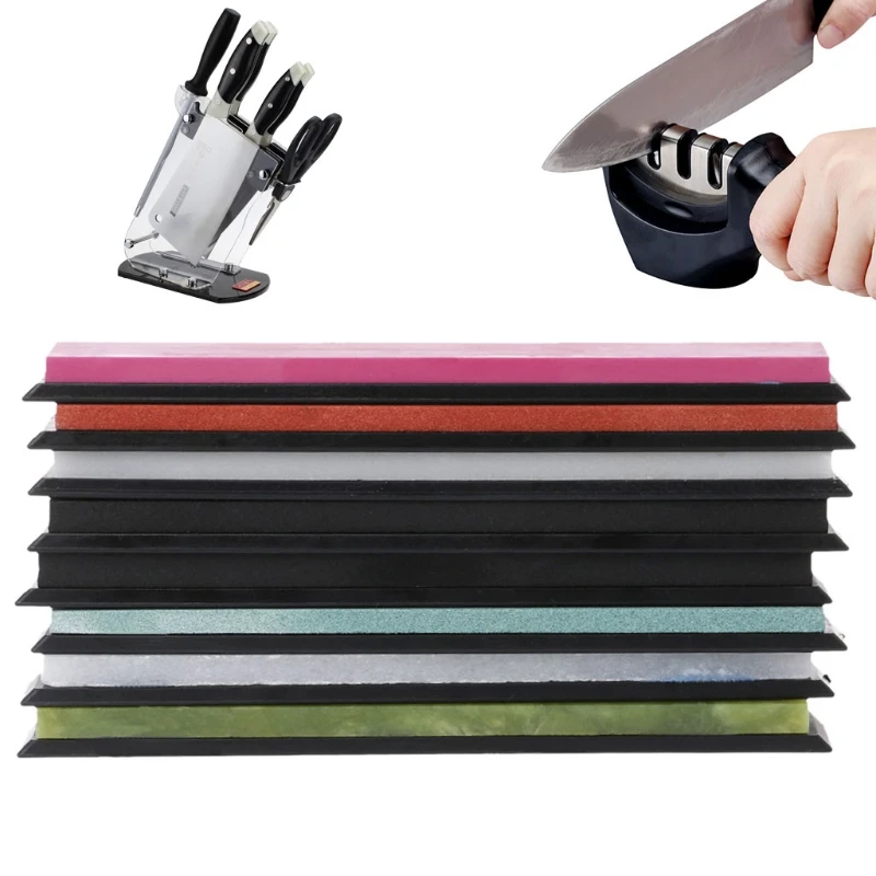 

8PCS Apex Pro Sharpener Whetstone Oilstone Holder Knife Sharpening Stone Set