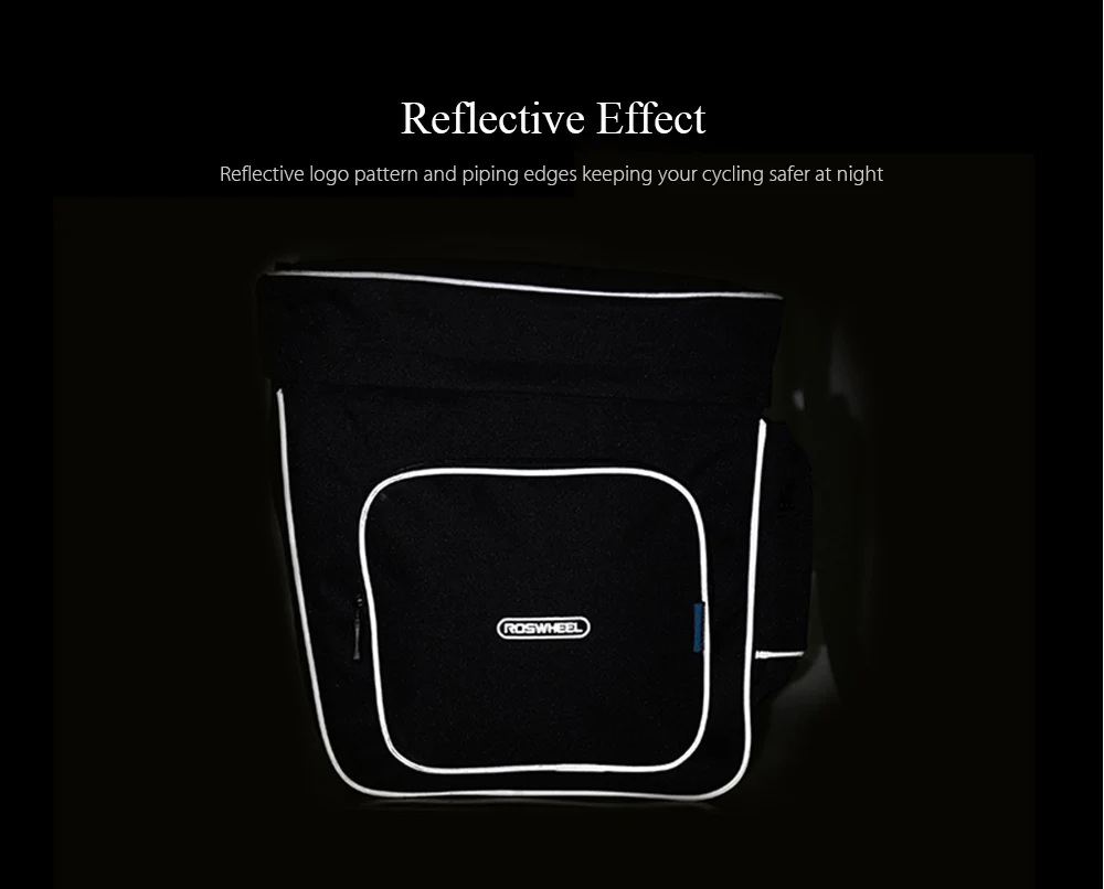 Perfect Roswheel 30L Bicycle Bag 600D Polyester Waterproof Tearproof Bike Bag Panniers Bike Rear Seat Double Panniers Pack 5