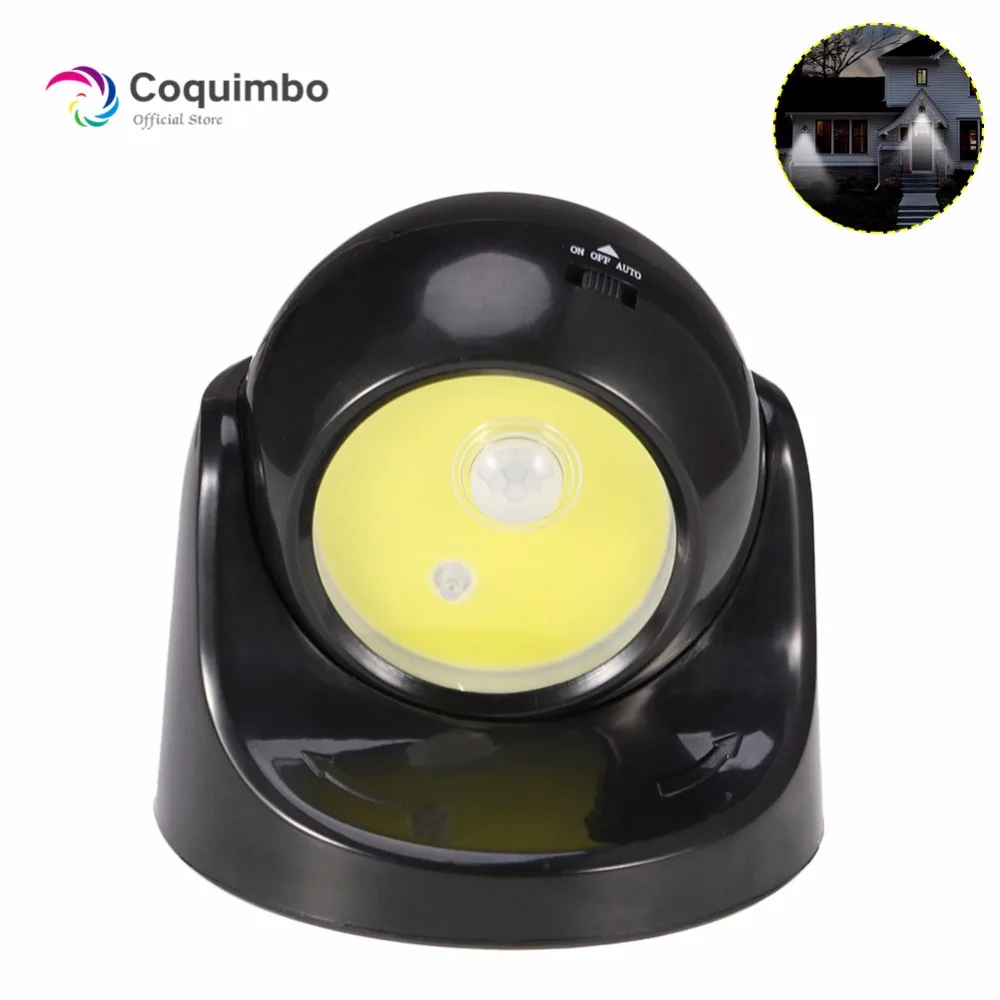 360 Degree Sensor Distance Night Lamp Battery Operated COB LED PIR