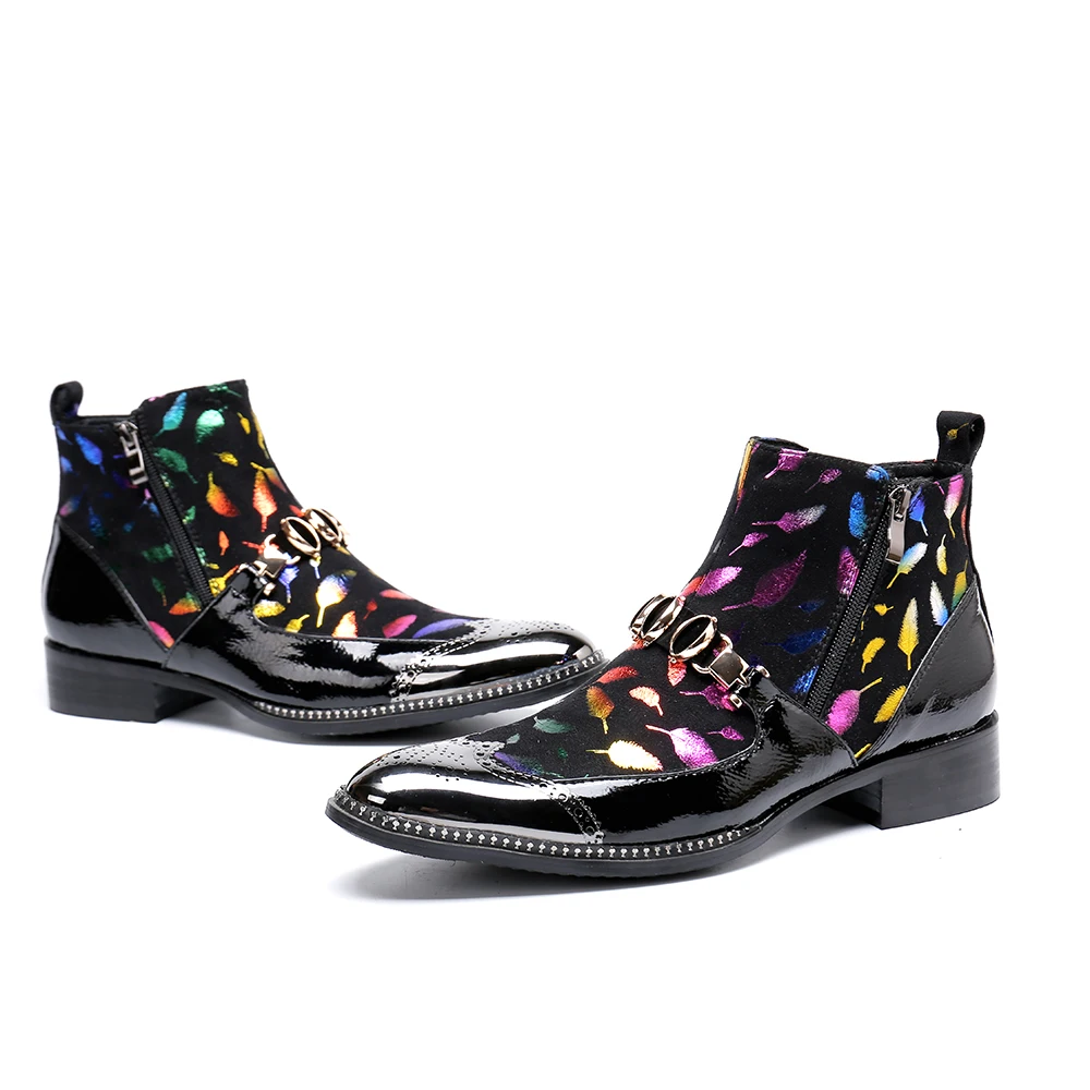 Männer Partei Leder Schuhe Kurze Echte Hochzeit Große Stiefel Christia Formale Ankle Bella Mehrfach Bullock Größe Mode Kleid xpnqvIE